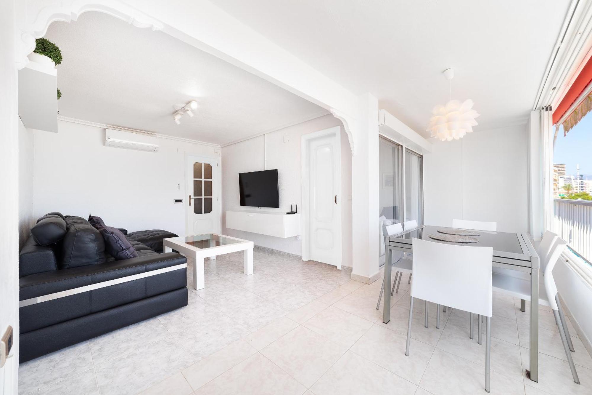 Luxury Primerisima Linea Playa Poniente Benidorm Con 6,5 Mts De Vistas Frontales Al Mar Exterior foto
